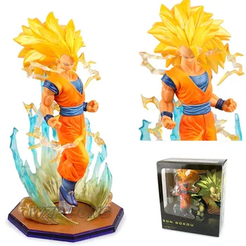 

New Dragon ball Z Son Goku Super Saiyan 3 Combat ver figure Toy PVC Goku Action Figure Collection Model Toys Gift 18cm