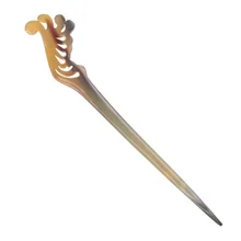 Ручной работы шпильки для волос, украшения для волос Желтые рога шпильки ручной полировкой женский волос вилка 16-20 см шпильки Stick Заколки для волос аксессуары для причёсок