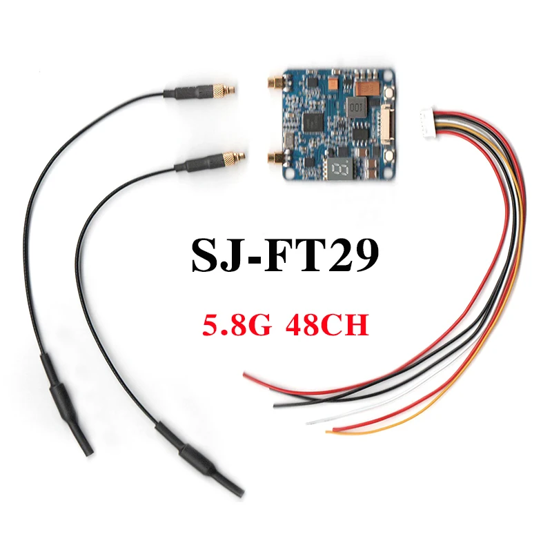 

SJ-FT29 5.8G 48ch 50mw/300mw/800mW Switchable Transmitter 7.4V~28V for FPV Racing RC Drone VTX