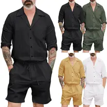 Комбинезон большого размера с длинными рукавами мужские комбинезоны на пуговицах с карманами Осенние Комбинезоны Брюки рабочие повседневные Костюмы пляжного стиля мужские