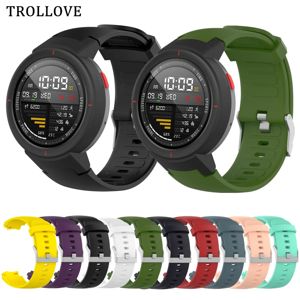 

Soft Silicone Sports Band for Xiaomi Huami Amazfit Verge 3 Rubber Watchband Strap for Huami Amazfit Verge Smartwatch Bracelet