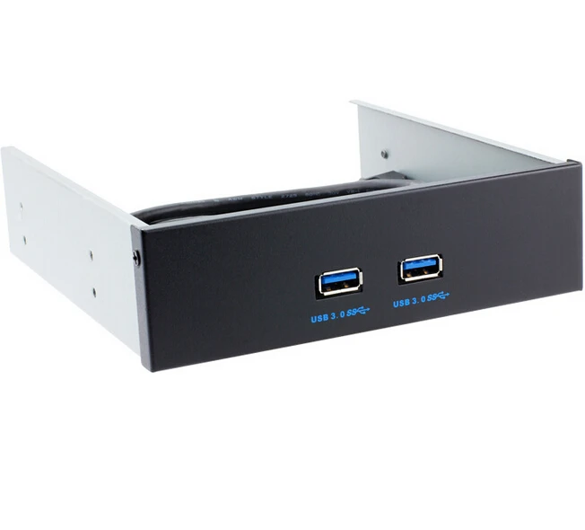 Серебристый и черный 2 порта USB 3 0 Hub 20Pin настольный компьютер регулируемая стойка