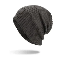 Осенне-зимние монохромные кепки с вертикальной головкой в стиле хип-хоп уличные однотонные вязаные шерстяные шапки для мужчин