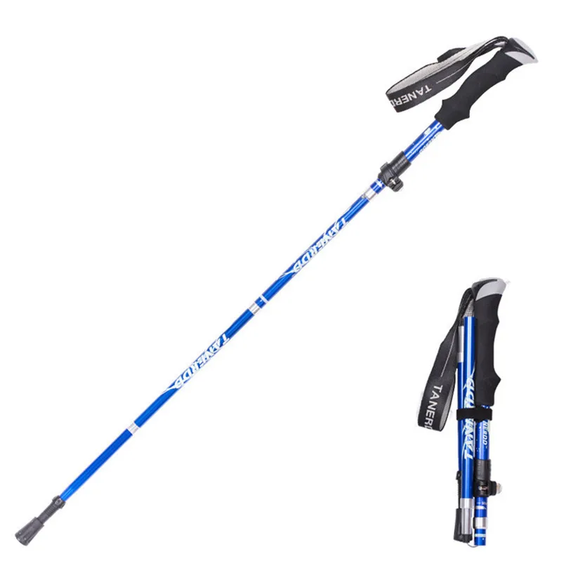 Ultralight 4 Section Telescopic Walking Sticks Hiking Stick Trekking
