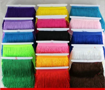 

10Meters/Lot 20CM Width Tassel Fringe Polyester DIY Lace Trim For Latin Dress Costume Accessories