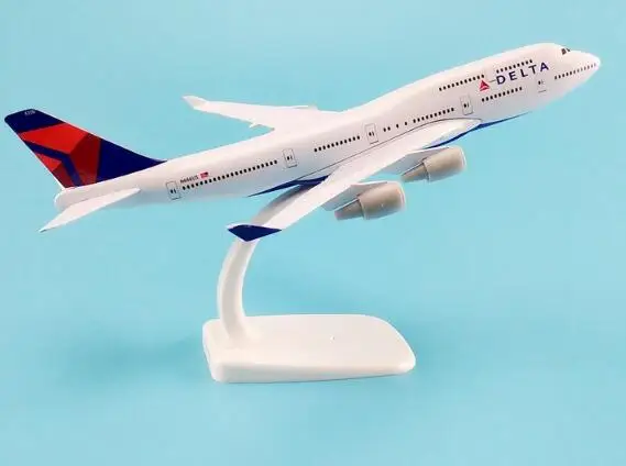 20 см сплав металла воздушный американская Delta Airways модель самолета Боинг 747 B747 Airlines Самолет Модель W Стенд самолетов подарок