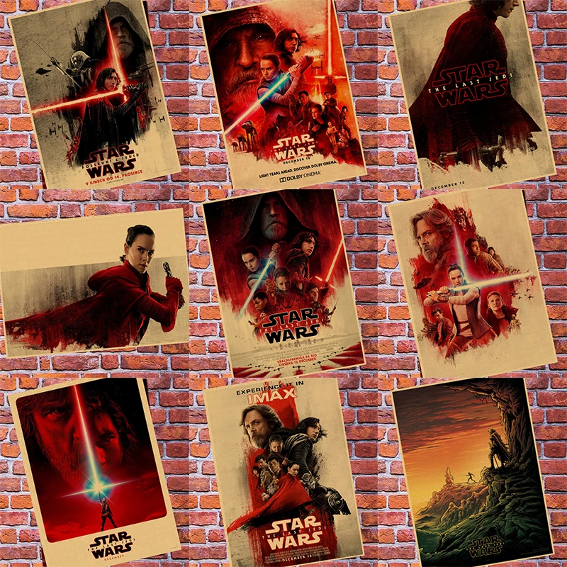 

Star Wars:The Last Jedi Kraft Paper Poster Bar Cafe Vintage High quality Printing Drawing core Decorative Painting wall sticker