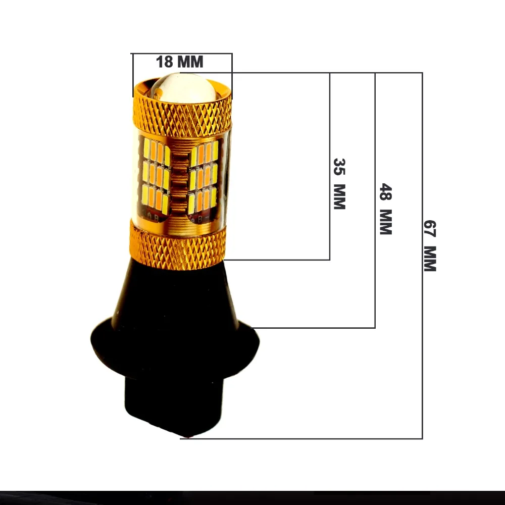 2 шт. высокое Мощность указатель поворота 54 smds T20 1156 12 В 30 Вт чип лампы автомобиль двойного Цвет LED DRL Передняя поворотов Тормозные огни для автомобиля быть
