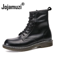 Британский стиль; модные мужские ковбойские ботинки в байкерском стиле; рабочие ботинки из коровьей кожи; Демисезонные ботинки Martin на платформе; botas hombre Man