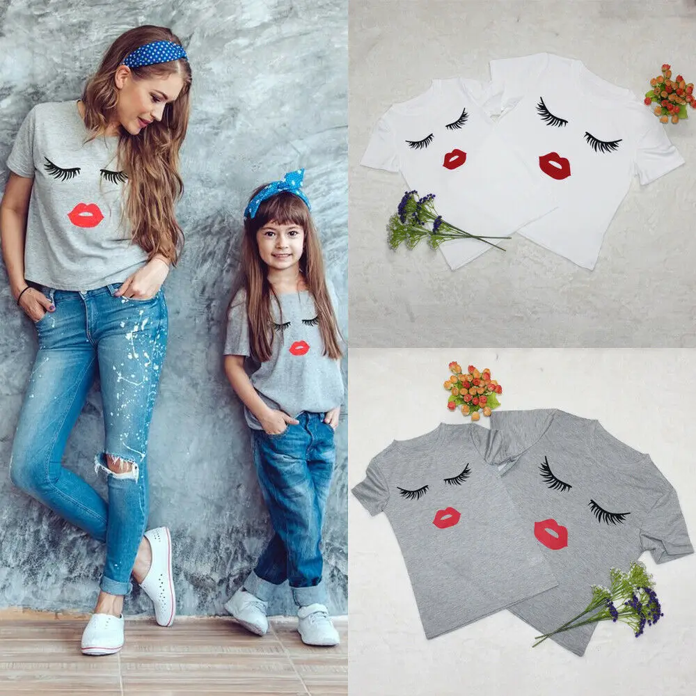 

IMCUTE Mother's Day Mother and Daughter Matching T-shirt Top