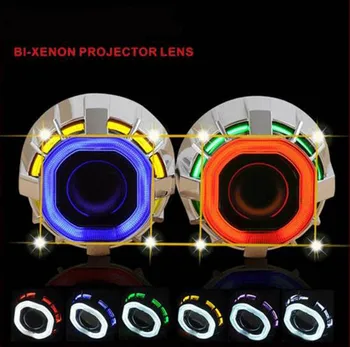 

car lens light H7 H4 H1 2.5 inch headlight h4 bi xenon projector kit projetor 2.5 polegadas Lens Kit with Double H4 Bi Xenon
