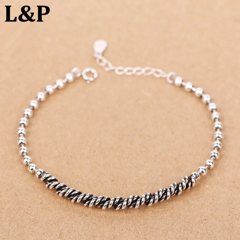 

L&P 2018 New Authentic 100% 925 Sterling Silver Hand Bracelet For Women Handmade Original Bracelet Wedding Jewelry