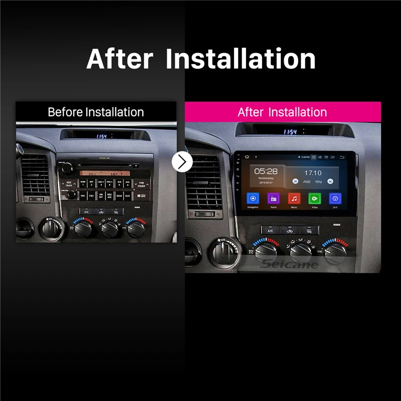 Perfect Seicane 8-CORE RAM 4GB Android 9.0 IPS 10.1 inch For Toyota Sequoia 2006-2014 Car GPS Navigation Radio Stereo Head Unit Player 5