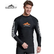 Sbart Новая мужская рубашка для плавания из нейлона и лайкры с эффектом пуш-ап и защитой от солнца