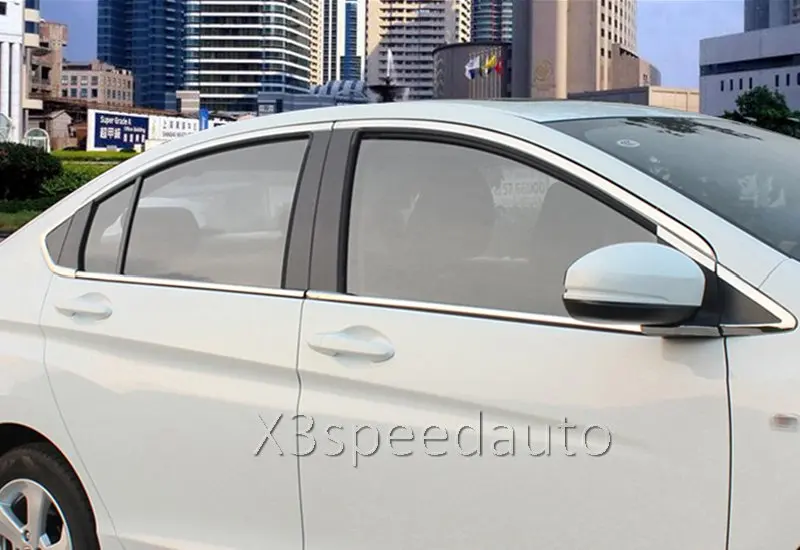 Для Honda City 2014-17 полная отделка оконной рамы крышка из нержавеющей стали 18 шт