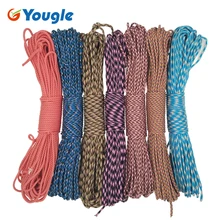 YOUGLE Paracord 550 100 футов 50 футов паракордовая веревка Mil Spec type III 7Strand Paracorde 550 набор для выживания Оборудование 74-80