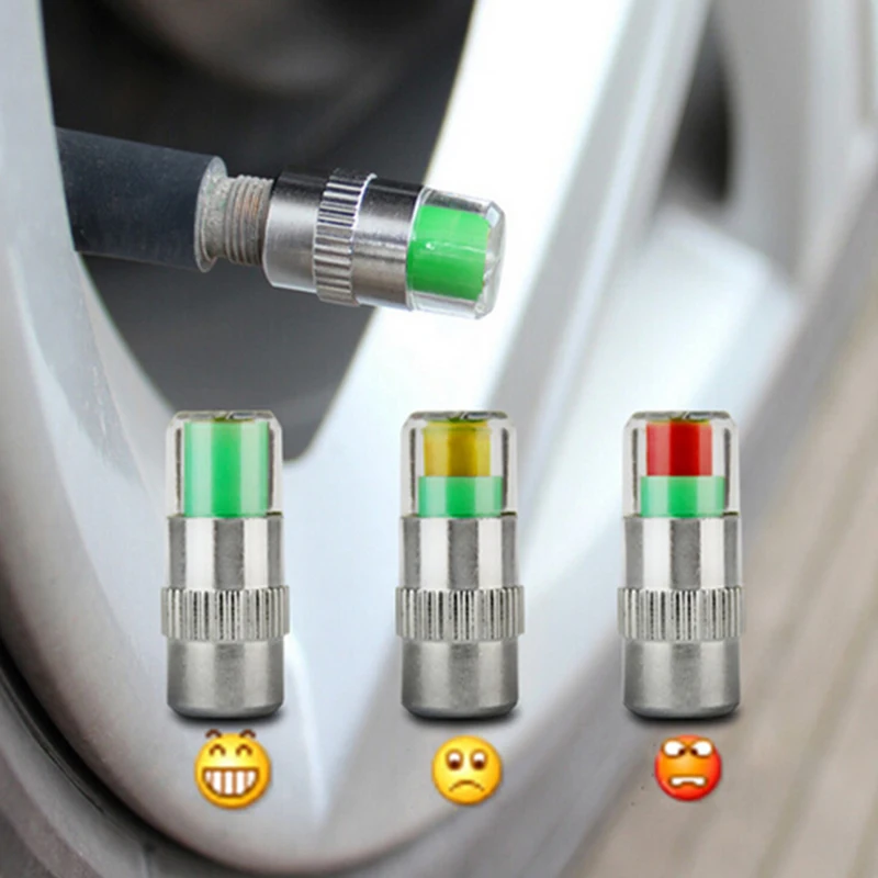 4 шт./лот стайлинга автомобилей 2.2bar 32PSI автомобиля шин Давление клапана Шапки Сенсор глаз воздуха Alert шины Давление средства мониторинга комплект - изображение