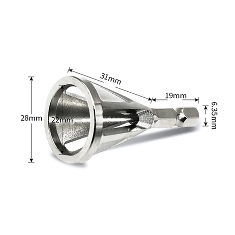 Vastar 1X28 мм сверло для снятия заусенцев внешний инструмент для снятия фаски из нержавеющей стали металлические инструменты для удаления заусенцев для всех видов сверл - Цвет: Серебристый