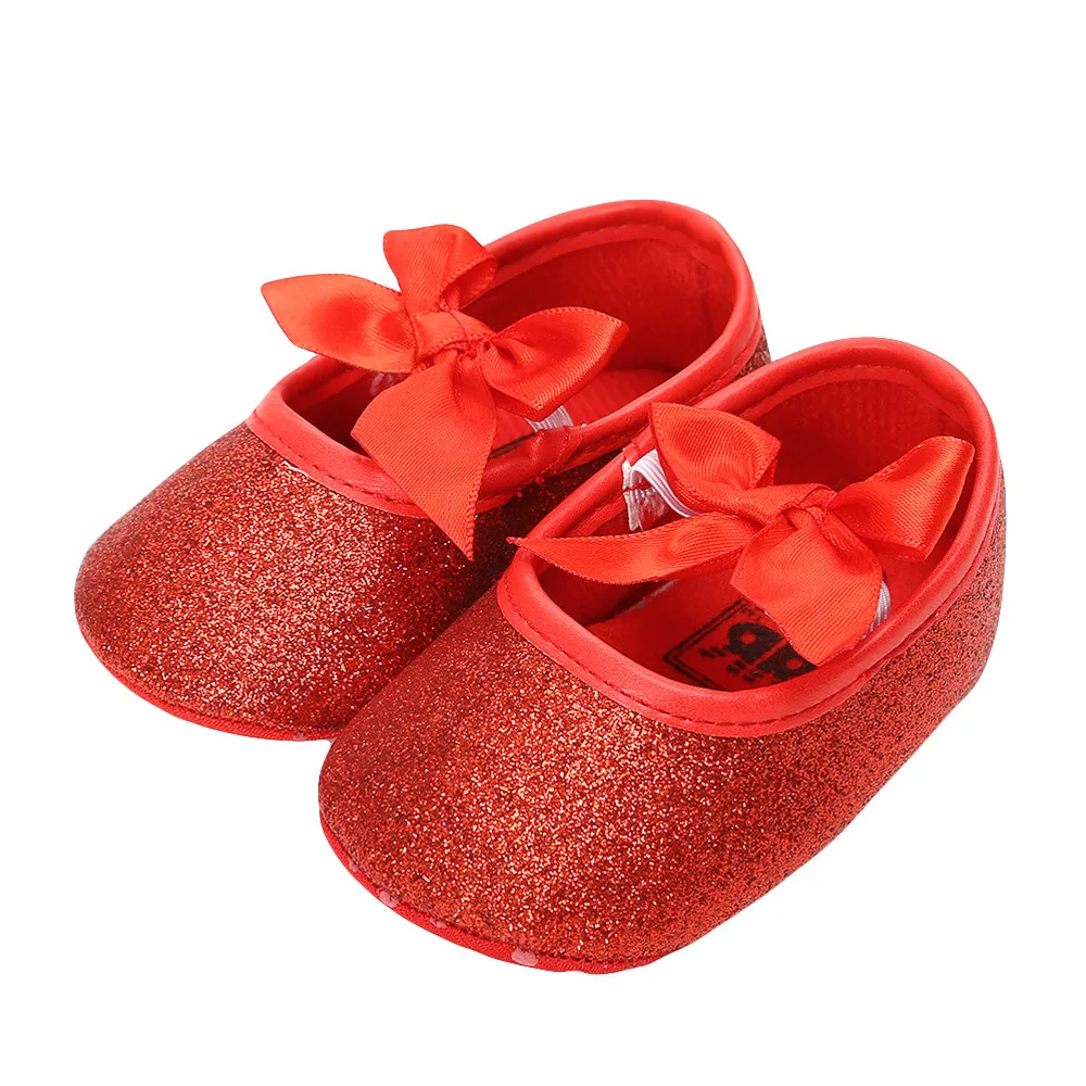 MUQGEW/Милая повседневная кожаная обувь для новорожденных девочек с украшением; обувь с бантом+ 1 шт.; повязка на голову; детская обувь;# YL1