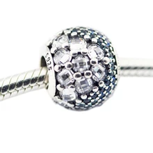 Бусины для самостоятельного изготовления ювелирных изделий из стерлингового серебра-ювелирные изделия синий очарование с Зачарованными камнями 925 Berloque Perles Шарм