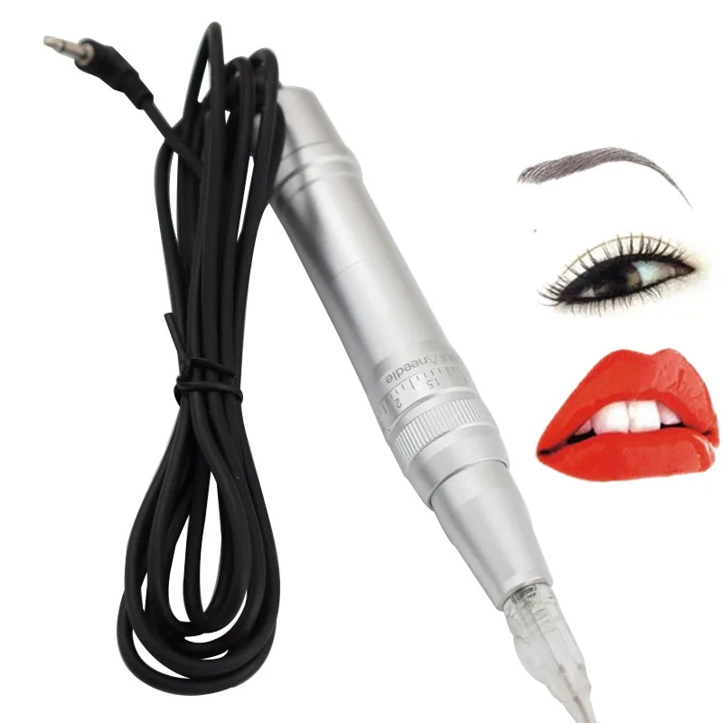 

Permanent Makeup Machine Professional New Design Cartridge Needles Silver Aluminum Swiss motor Tattoo Machine for Eyebrow Tatto