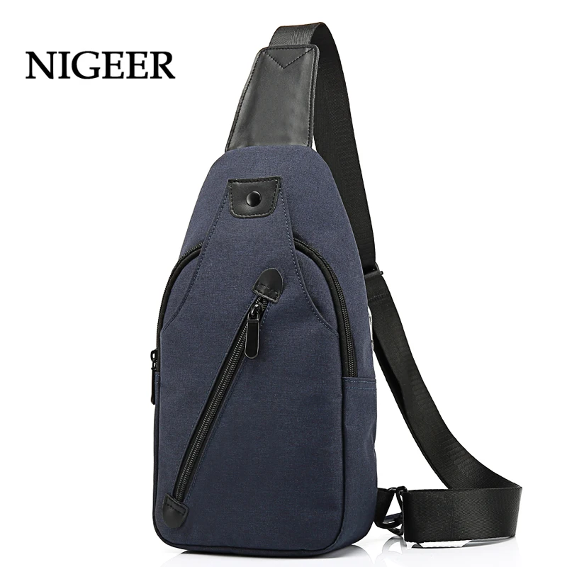 

EURCOOL Casual Chest Pack Man Single Shoulder Bag For Teenagers Canvas Travel Messengers Bags Summer Crossbody Bag 113