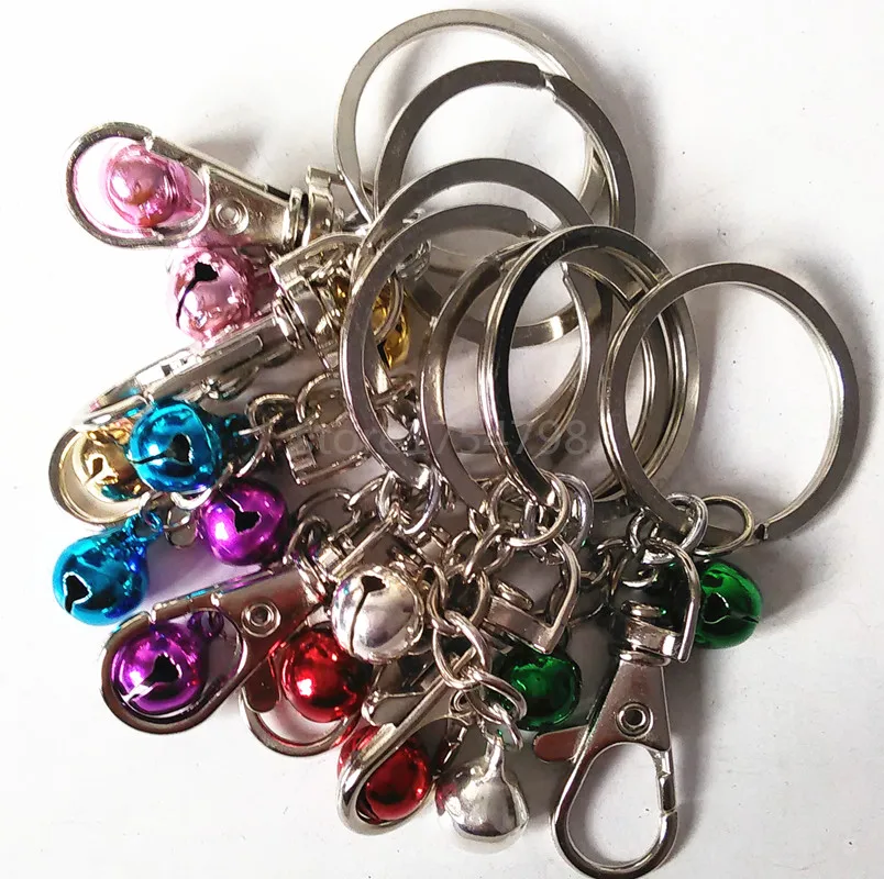 Factory Direct Sale Will Ring Jingle Bells Key Chain Lobster Clasp Charming chains Flash Bright Metal Selling! | Украшения и