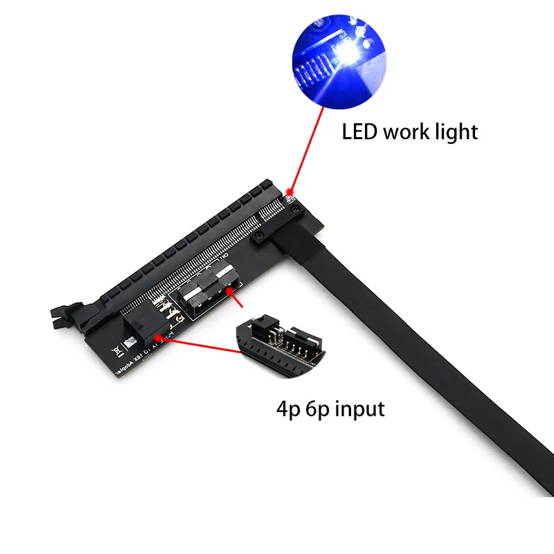 HL PCI express 16X 1X graphics card extension cable 4P 6P dual power supply full speed stability For bitcoin mining game video HL PCI express 16X 1X graphics card extension cable 4P 6P dual power supply full speed stability For bitcoin mining game video