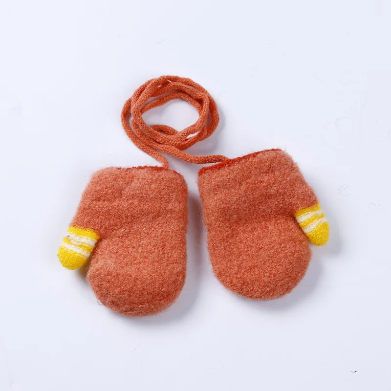 

1 Pair Cute Kids Gloves Winter Soft Cashmere Newborn Full Finger Thick Keep Warm Mittens Children 0-3 Years Old
