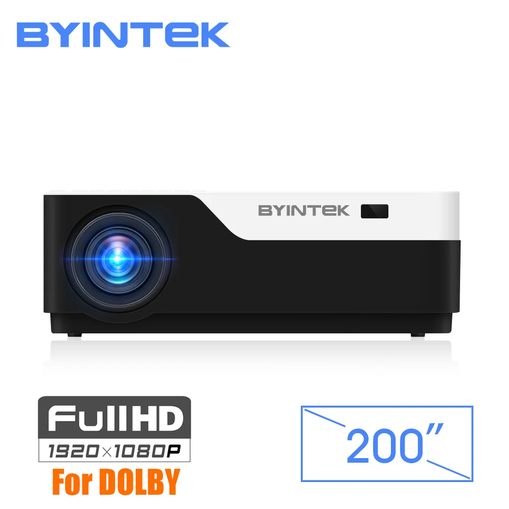 BYINTEK MOON K11 200inch 1920x1080 1080P FULL HD LED Video Projector with HDMI USB For Game Movie Cinema Home Theater