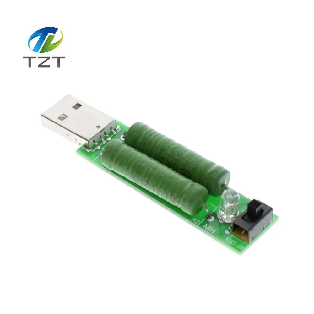 

1PCS USB mini discharge load resistor 2A/1A With switch 1A Green led, 2A Red led