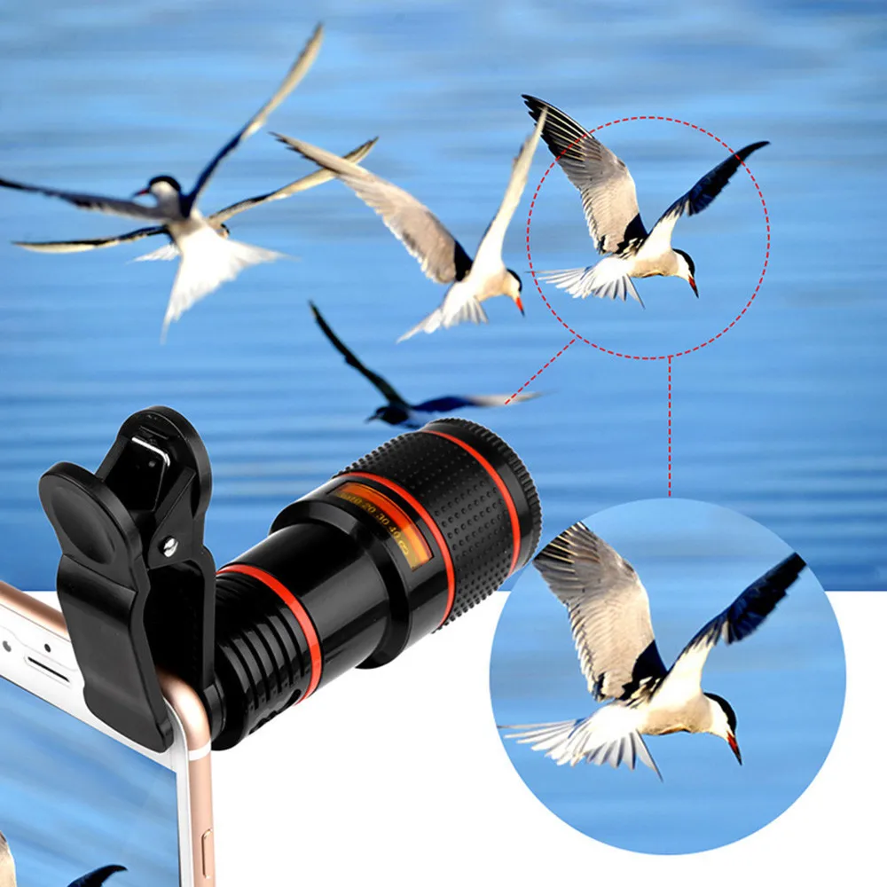 

for LG G6 HD 12x Optical Zoom Camera Telescope Lens With Clip For iPhone/Phone Universal for One plus 6T for Google Pixel 3 XL