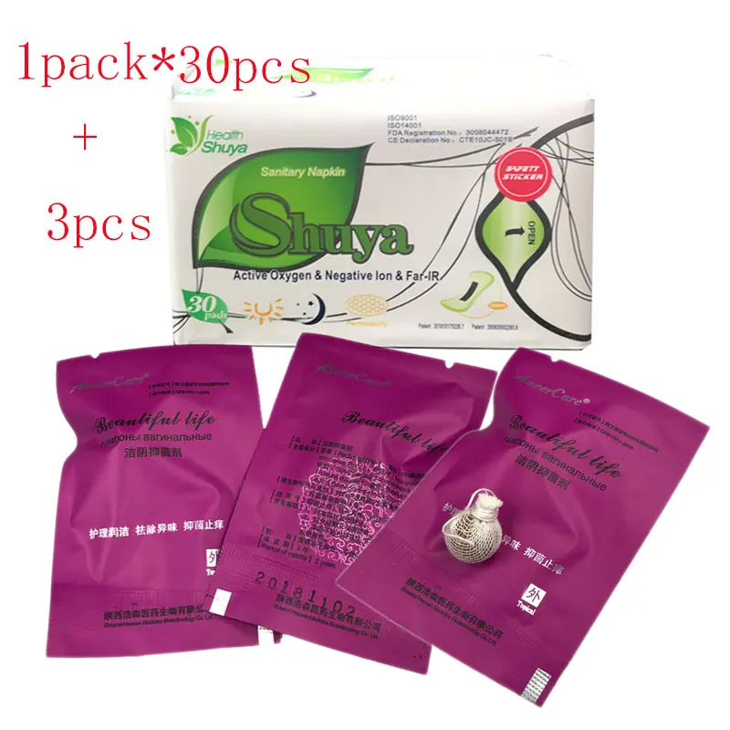

medical tampons 1pack(30pcs)+3pcs yoni pearls vaginal women's health gynecology menstrual pad sanitary towel feminine hygiene
