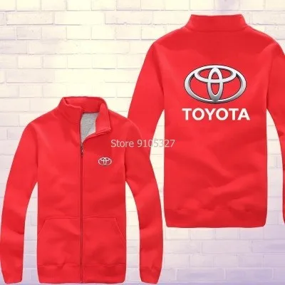 Осенне-зимняя Толстовка для Тойота, униформы, пальто, куртка с логотипом на заказ - Цвет: Красный
