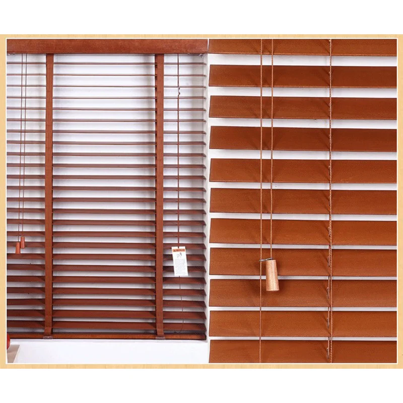 

50MM Slats 100% Basswood Venetian Blinds Timber Blinds For Home Decor