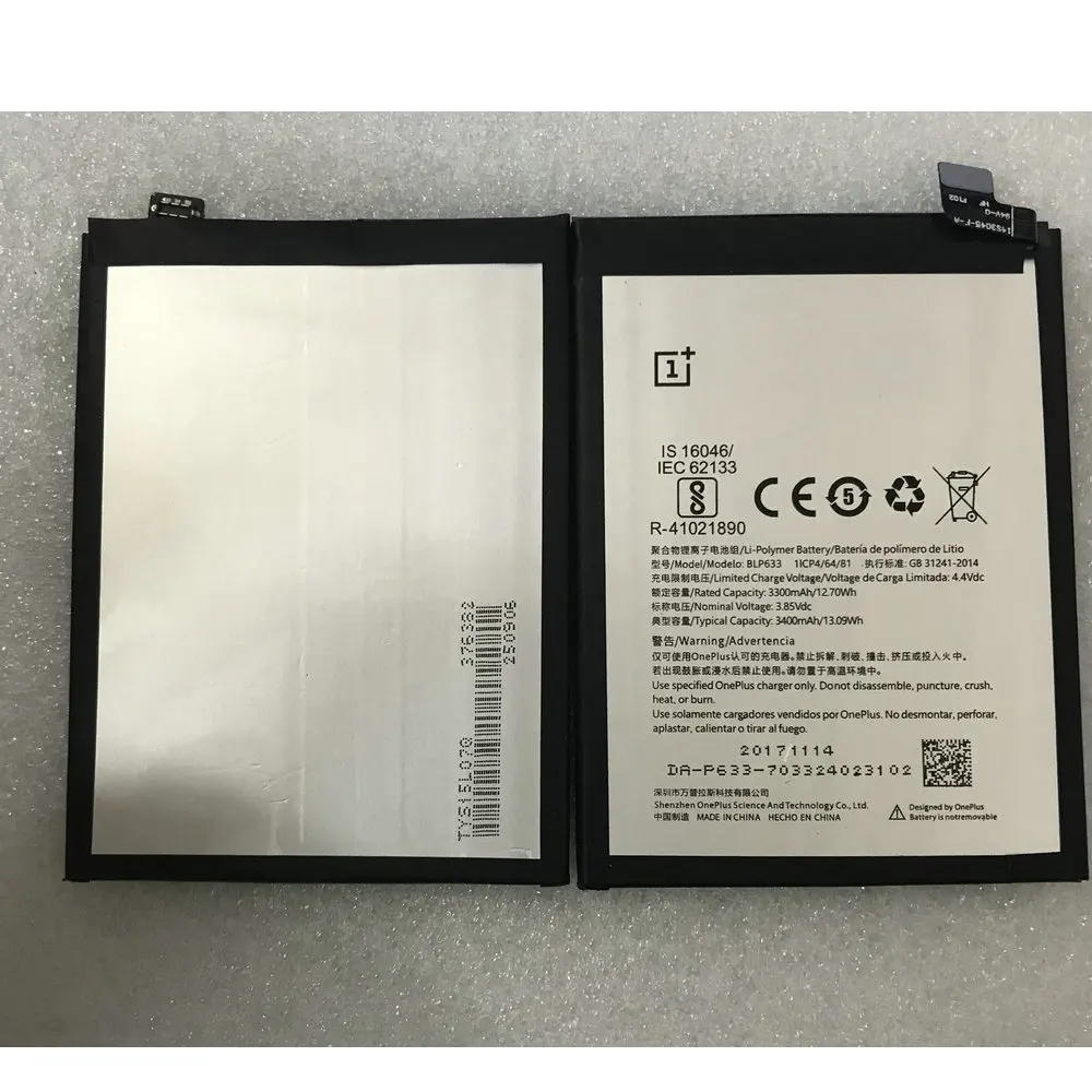 Высококачественный аккумулятор BLP633 на 3400 мАч для OnePlus 1 + 3T One Plus | Мобильные