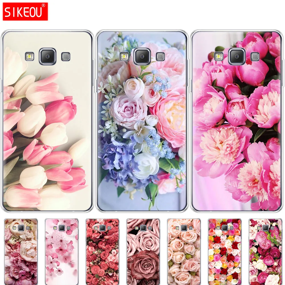 

Silicon case for Samsung Galaxy A3 A5 A7 2015 2016 2017 A500 A510 A520 A300 A310 A320 A700 A710 A720 Colorful Flower Rose Peony