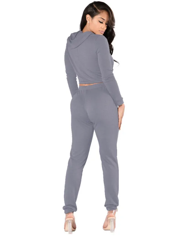 women hollow out Exposed navel suits 7_
