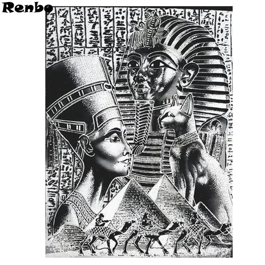 Egypt pharaoh Diamond Embroidery sale Full square 5D diy Diamond Painting Cross-Stitch 3d pictures Mosaic Diamond mazayka Crafts