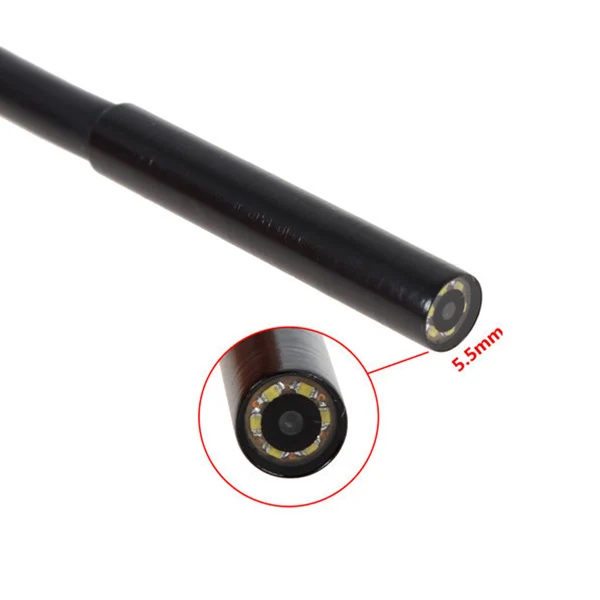 New Professional 5.5mm Lens Mirco USB OTG Endoscope Inspection Camera 1M/2M/5M Waterproof Snake Pipe Android Borescope Camera HR