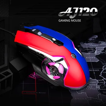 

New Ajazz AK120 3200DPI USB Wired Backlit Gaming Mouse ,Comfortable Grip With Macro Programming Buttons,Designed For Games