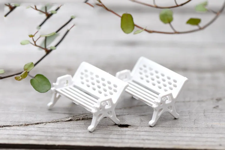 10 قطعة/الوحدة مصغرة حديقة الكراسي الجنية حديقة المنمنمات تررم التماثيل الديكور كرسي الحرفية الديكور تررم تمثال