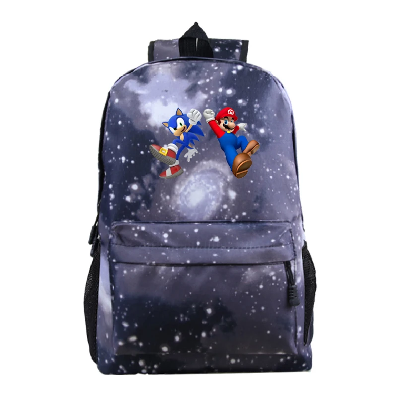 Sac A Dos аниме Mochila Super Mario& Sonic Boom 12 рюкзак мужской школьный Классический дорожный Модный мягкий рюкзак Tassen