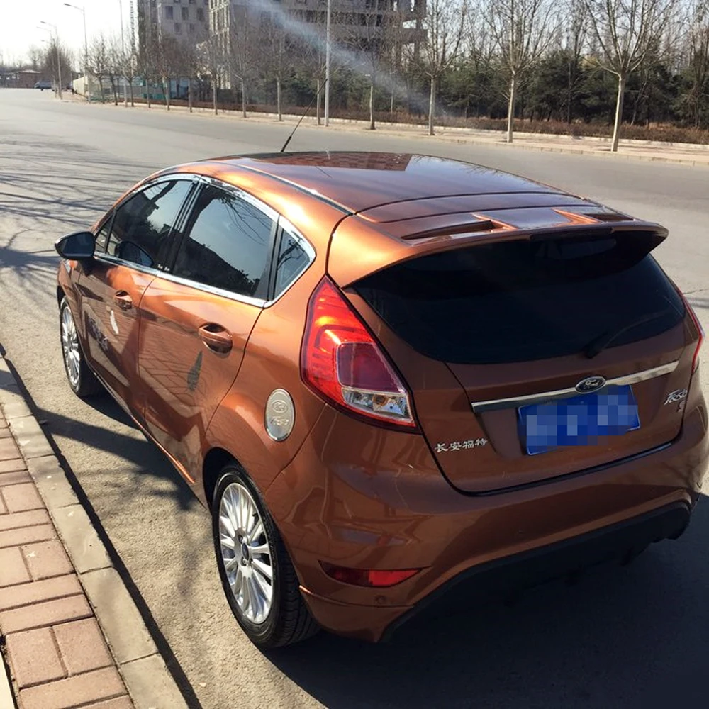 Fiesta MK8 Неокрашенная задняя крыша спойлер крыло для Ford Fiesta MK8 Hatcback 2013- ST стиль