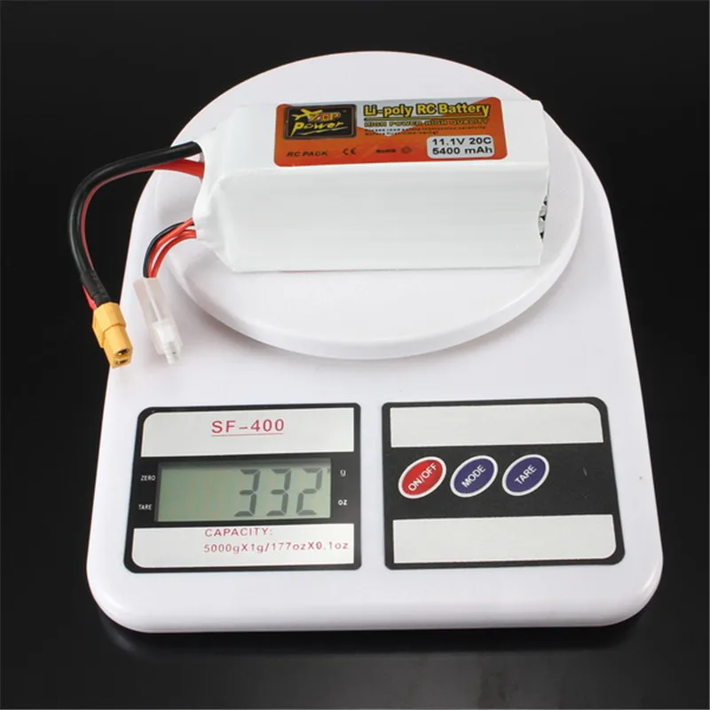 Перезаряжаемый аккумулятор ZOP power 11,1 V 5400mAh 3S 20C Lipo батарея XT60 Разъем для RC FPV гоночный вертолет запасные части Аксессуары