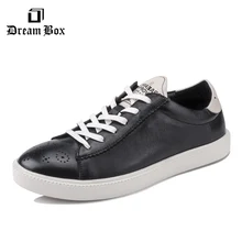 dreambox The British retro round head tide shoes low help the leather belt sports carve the leisure shoe