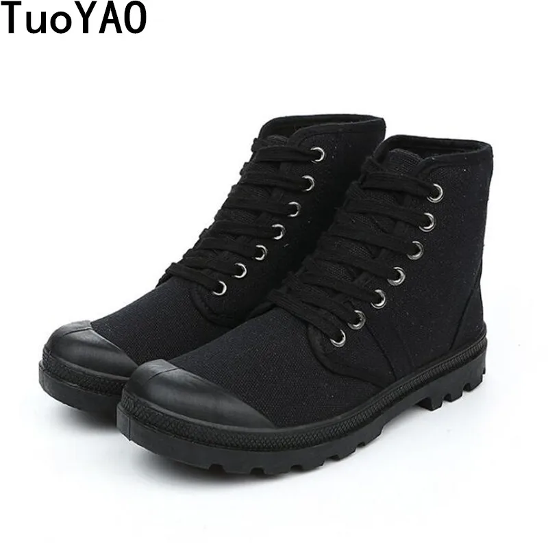 

Hot Sale Men Canvas Shoes Spring Autumn 2018 Lace-up High Style Men Vulcanize Shoes Fashion Flats Youth Men Shoes