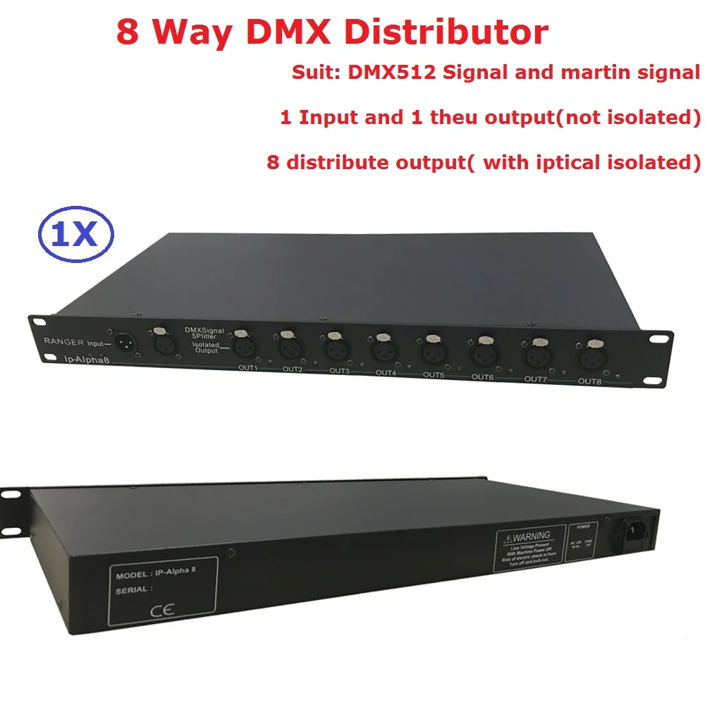 Регулятор сценического освещения DMX512 разветвитель света разделитель усилителя сигнала 8 способ DMX распределитель для сценического диско