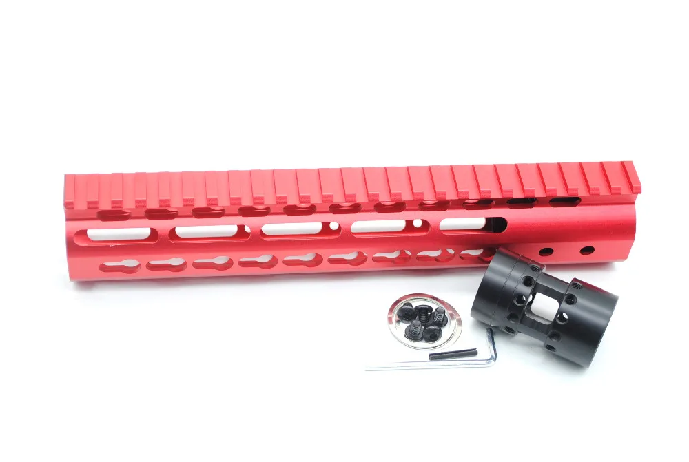 TriRock 10 ''/12''/15 ''дюймовый Keymod/M-lok Handguard рельсовый прицел поплавковая система крепления для AR-15. 223/5. 56_Red color