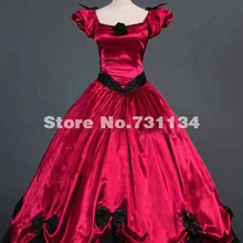 В продаже! Красный ренессанс викторианский бальное платье средневековая гражданская война Викторианский платья/Вечерние платья/карнавальное платье